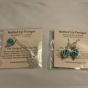 Matching Necklace and Earrings Bottled Up Design